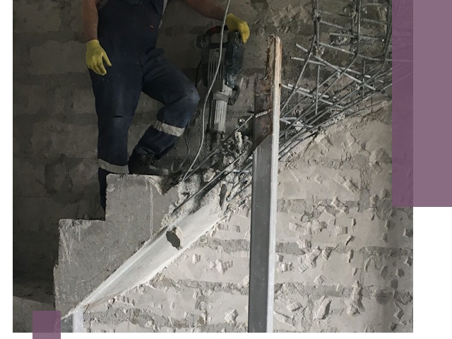 Демонтаж металлических и бетонных лестниц в Чите