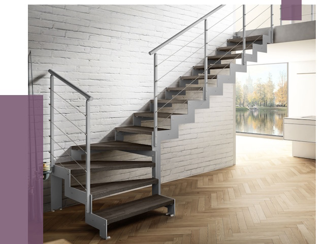 Г-образные лестницы под ключ в Чите от 37519 руб. | ПРОЛЁТ-Чта