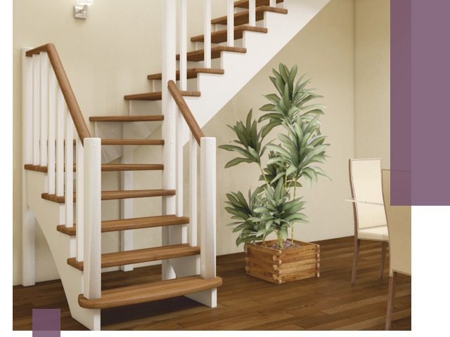 Г-образные лестницы под ключ в Чите — изготовление и монтаж