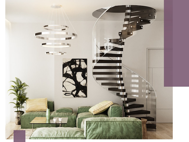 Лестницы для двухуровневой квартиры в Чите — изготовление и монтаж