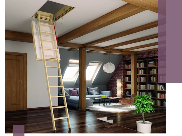 Чердачные лестницы под ключ в Чите: изготовление и монтаж