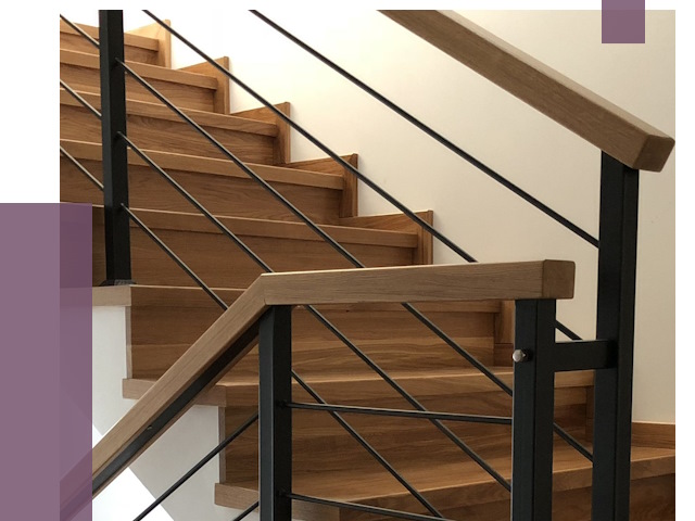 Обшивка металлической лестницы деревом в Чите от 4399 руб.