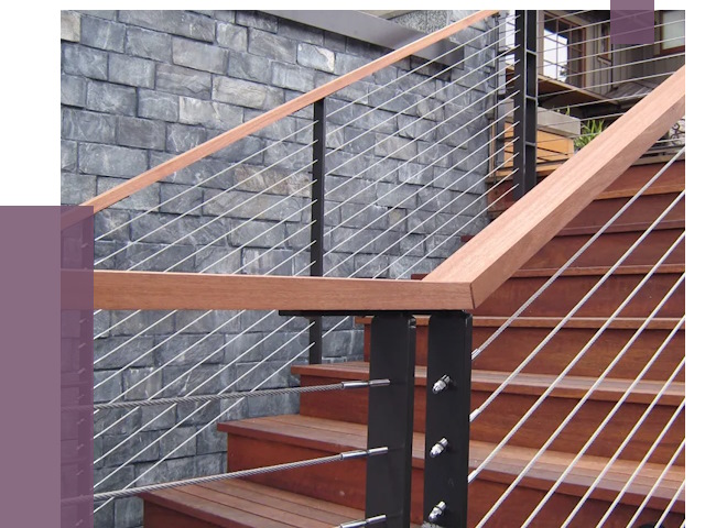 Тросовые перила под ключ в Чите от 7866 руб.