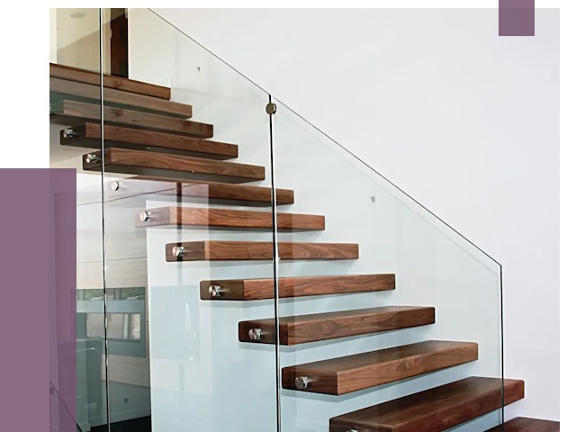 Стеклянные перила для лестницы в Чите от 15008 руб.