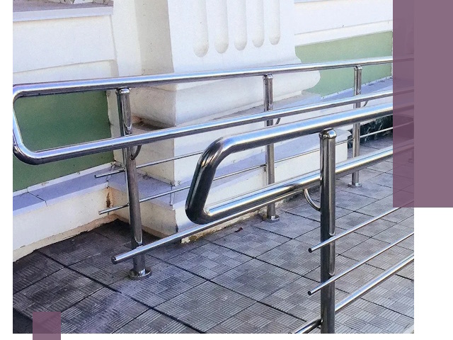 Ограждения пандусов из металла и нержавейки в Чите