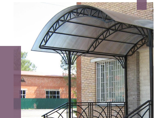 Металлические навесы и козырьки в Чите от 12938 руб.