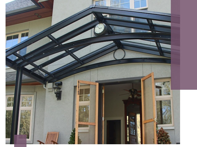 Изготовление и монтаж навесов и козырьков в Чите