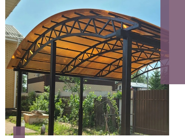 Изготовление навесов под ключ в Чите из качественных материалов