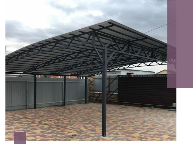 Недорогие навесы под ключ в Чите — изготовление и монтаж