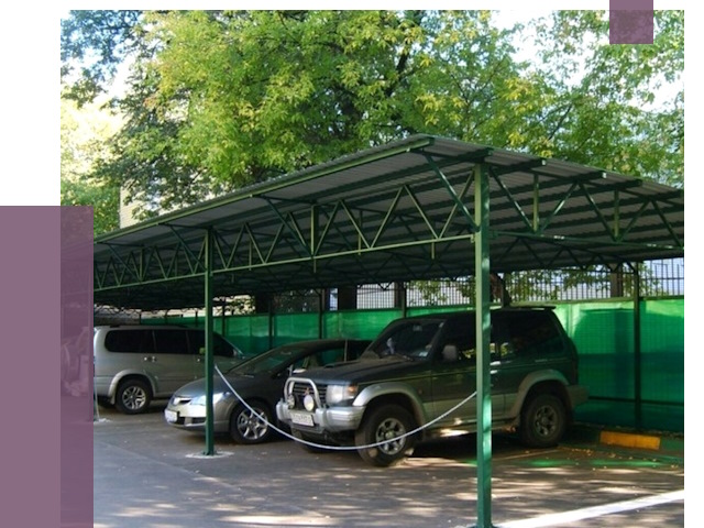 Навесы для парковки в Чите от 81248 руб. заказать | ПРОЛЁТ-Чта