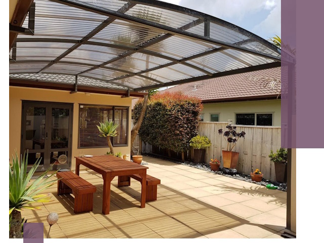 Навесы во двор под ключ в Чите — изготовление и монтаж