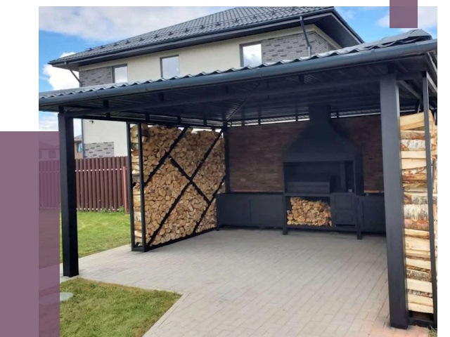 Навесы для барбекю в Чите от 12886 руб. под ключ | ПРОЛЁТ-Чта