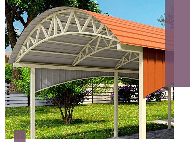 Навесы из профнастила под ключ в Чите — установка и монтаж