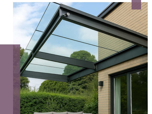 Стеклянные навесы и козырьки в Чите от 12420 руб.