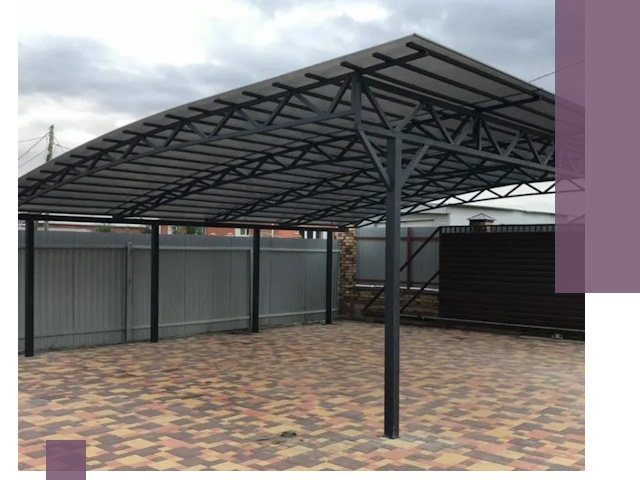 Металлические навесы под ключ в Чите — изготовление и монтаж