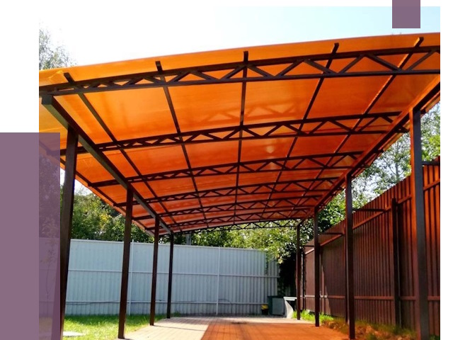 Односкатные навесы под ключ в Чите от 13300 руб. 