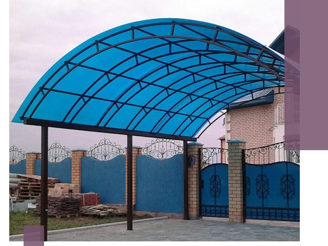 Арочные навесы под ключ в Чите — изготовление и монтаж