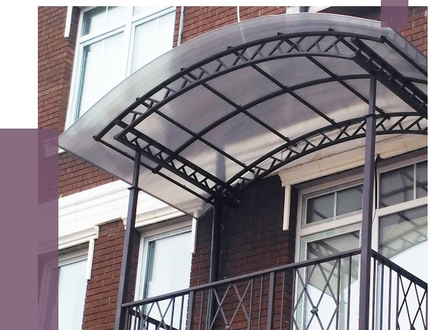 Козырьки над балконом в Чите от 8746 руб. | ПРОЛЁТ-Чта