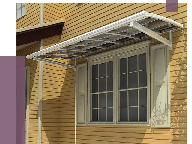 Козырьки над окнами в Чите от 7711 руб. — монтаж, покупки | ПРОЛЁТ-Чта