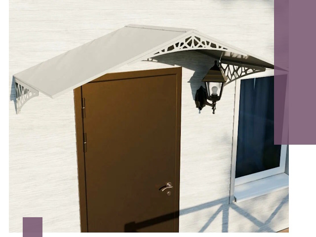 Металлические козырьки на входы и террасы в Чите