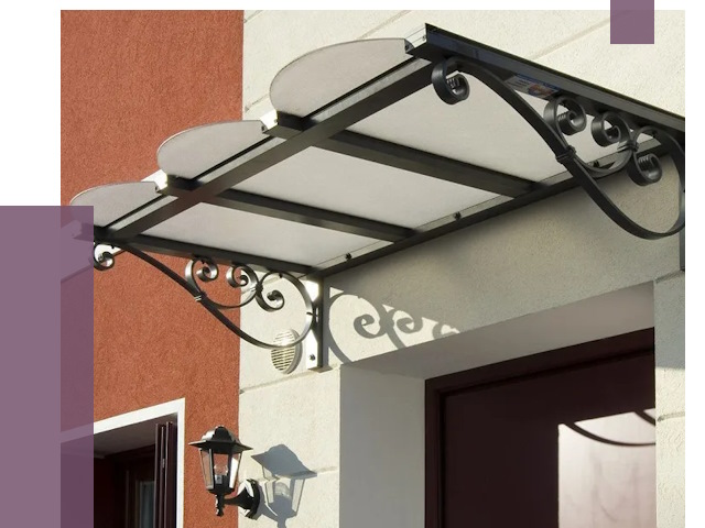 Односкатные козырьки в Чите от 8487 руб.  | ПРОЛЁТ-Чта