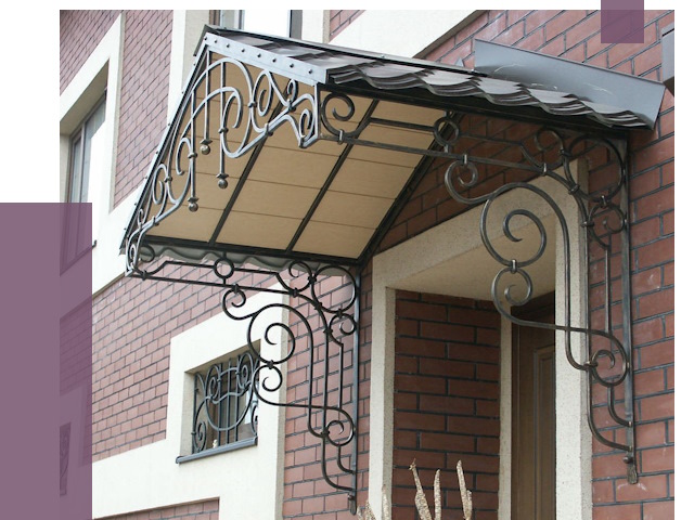 Двускатные козырьки в Чите под ключ от 12938 руб.