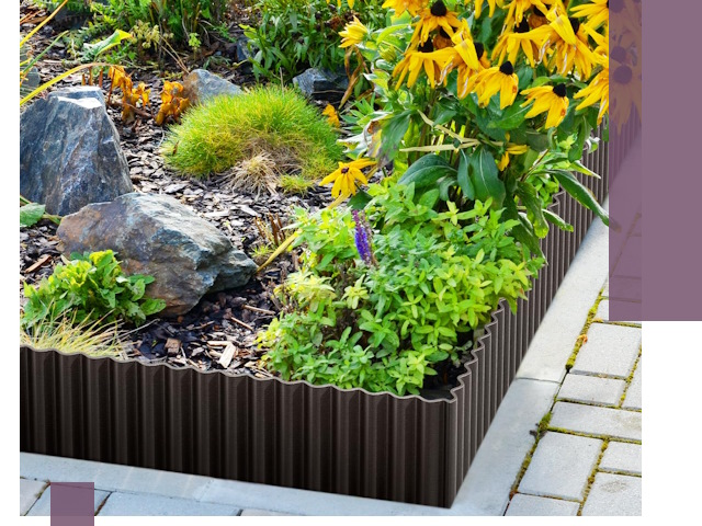 Металлические бордюры для клумб в Чите — производство и монтаж